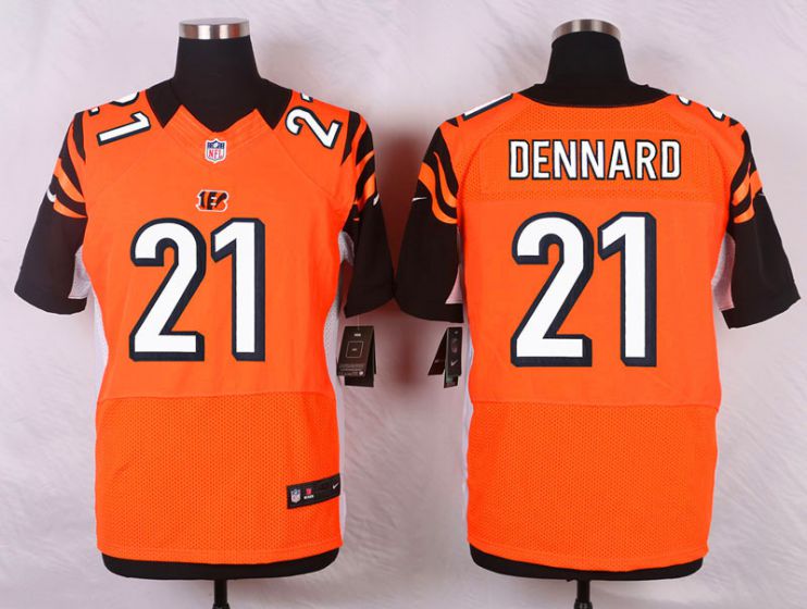 Men Cincinnati Bengals #21 Dennard orange elite NFL Nike jersey->cincinnati bengals->NFL Jersey